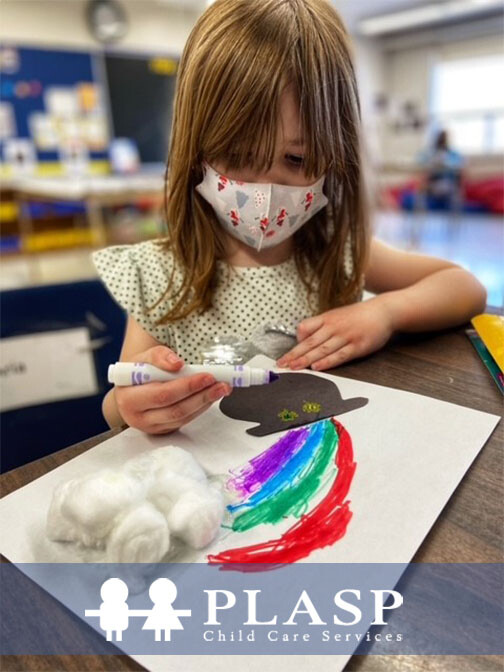 Picture of a child doing crafts
